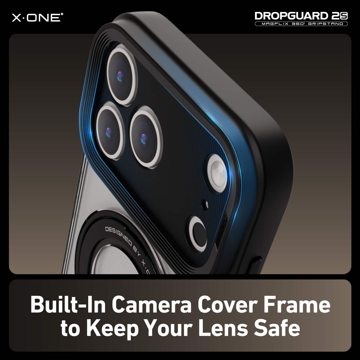 X.One Dropguard 2.0 with Gripstand Impact Protection Case for iPhone 17 Series | Magsafe Compatible