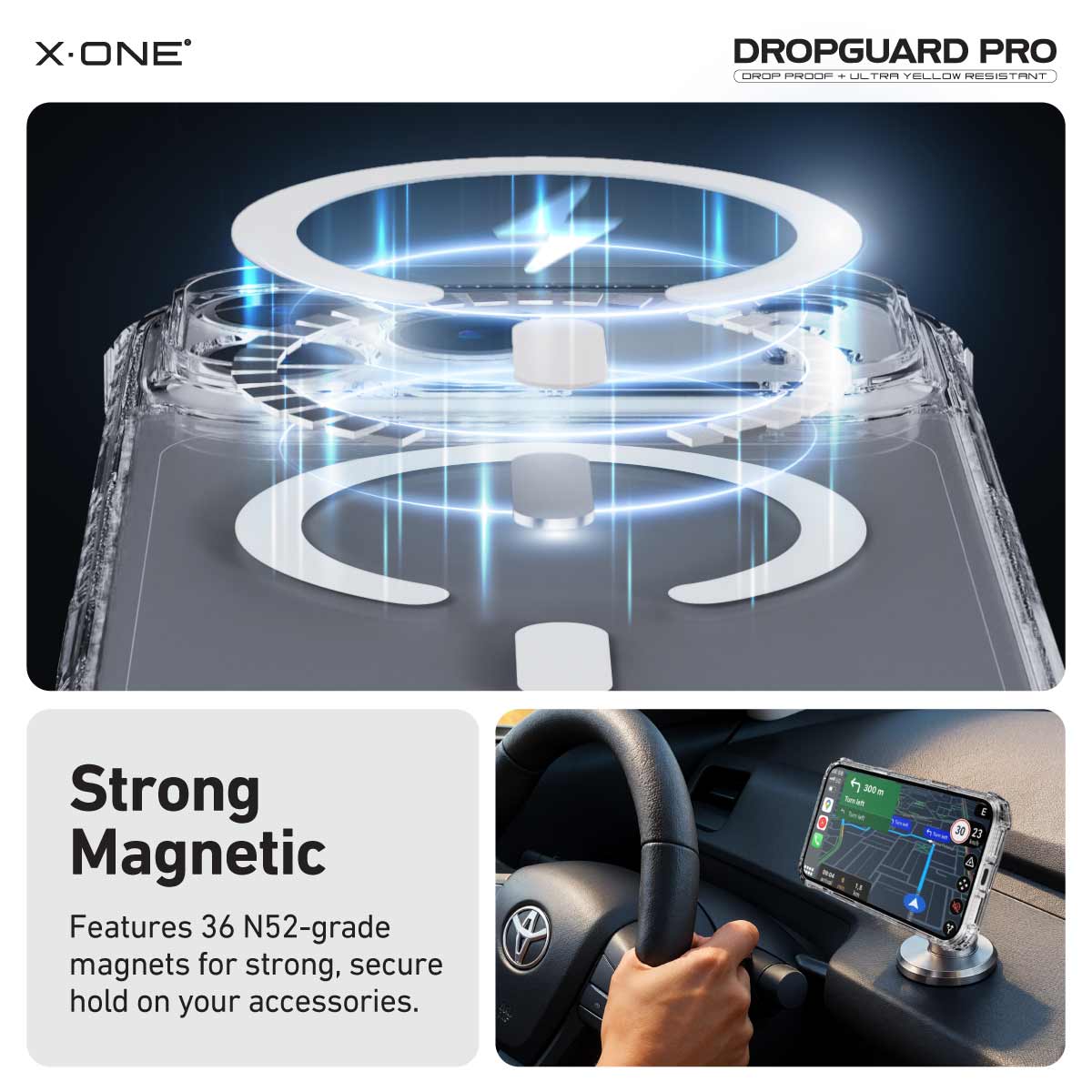 X.One Dropguard Pro Impact Protection Case with EnduraClear for iPhone 17 Series | Magsafe Compatible