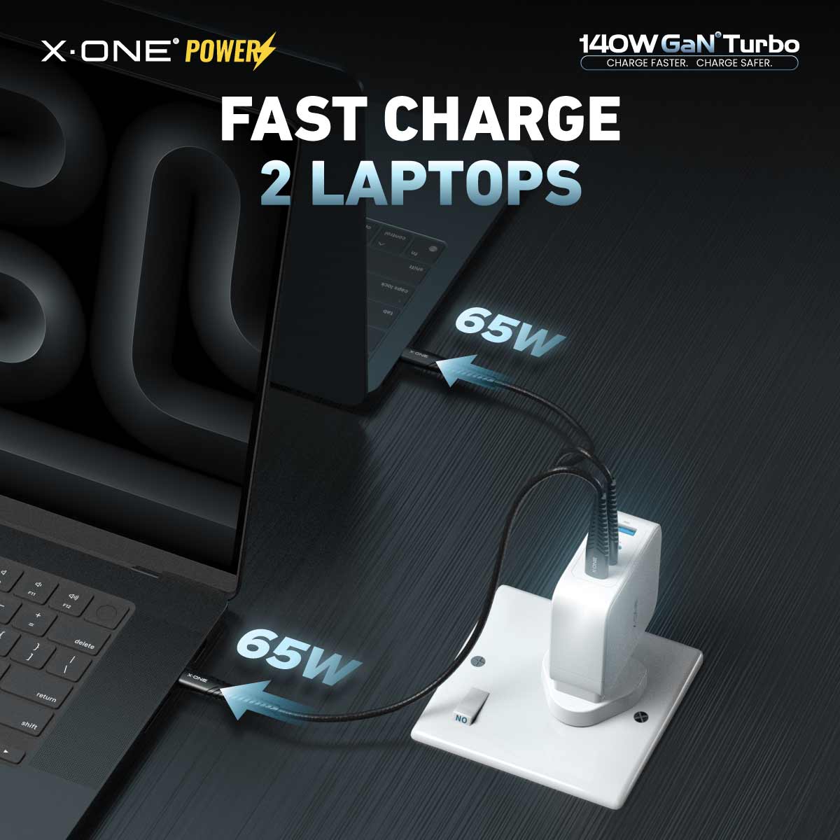 X.Oneยฎ 140W GaN 6 Turbo Ultra Fast Charger (4-Ports)