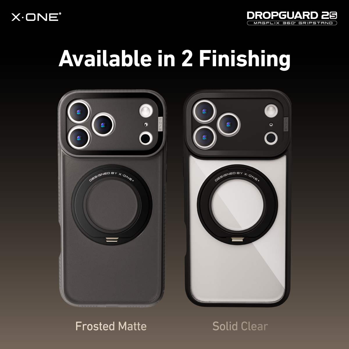 X.One Dropguard 2.0 with Gripstand Impact Protection Case for iPhone 17 Series | Magsafe Compatible