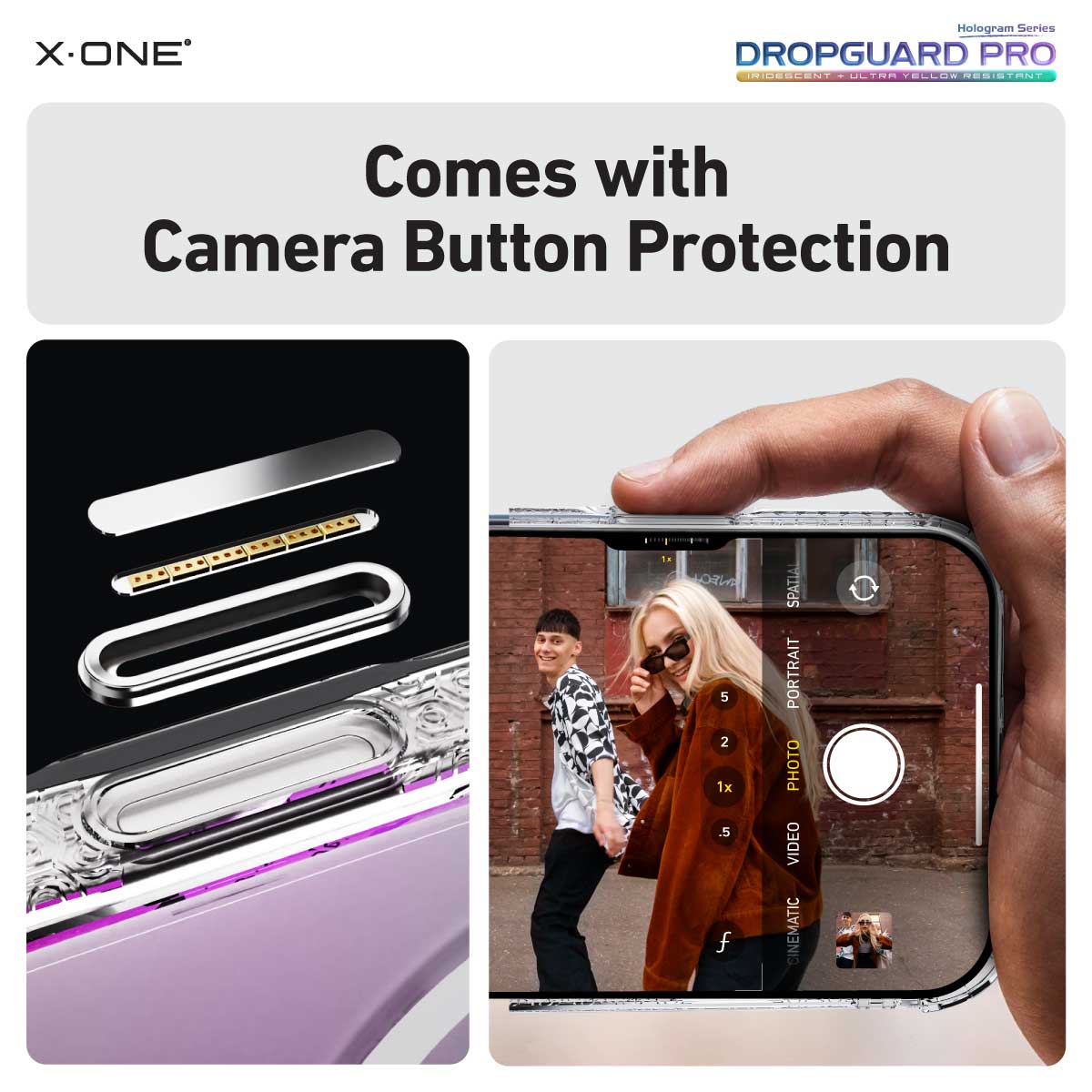 X.One Dropguard Pro Hologram Impact Protection Case with EnduraClear for iPhone 17 Series | Magsafe Compatible