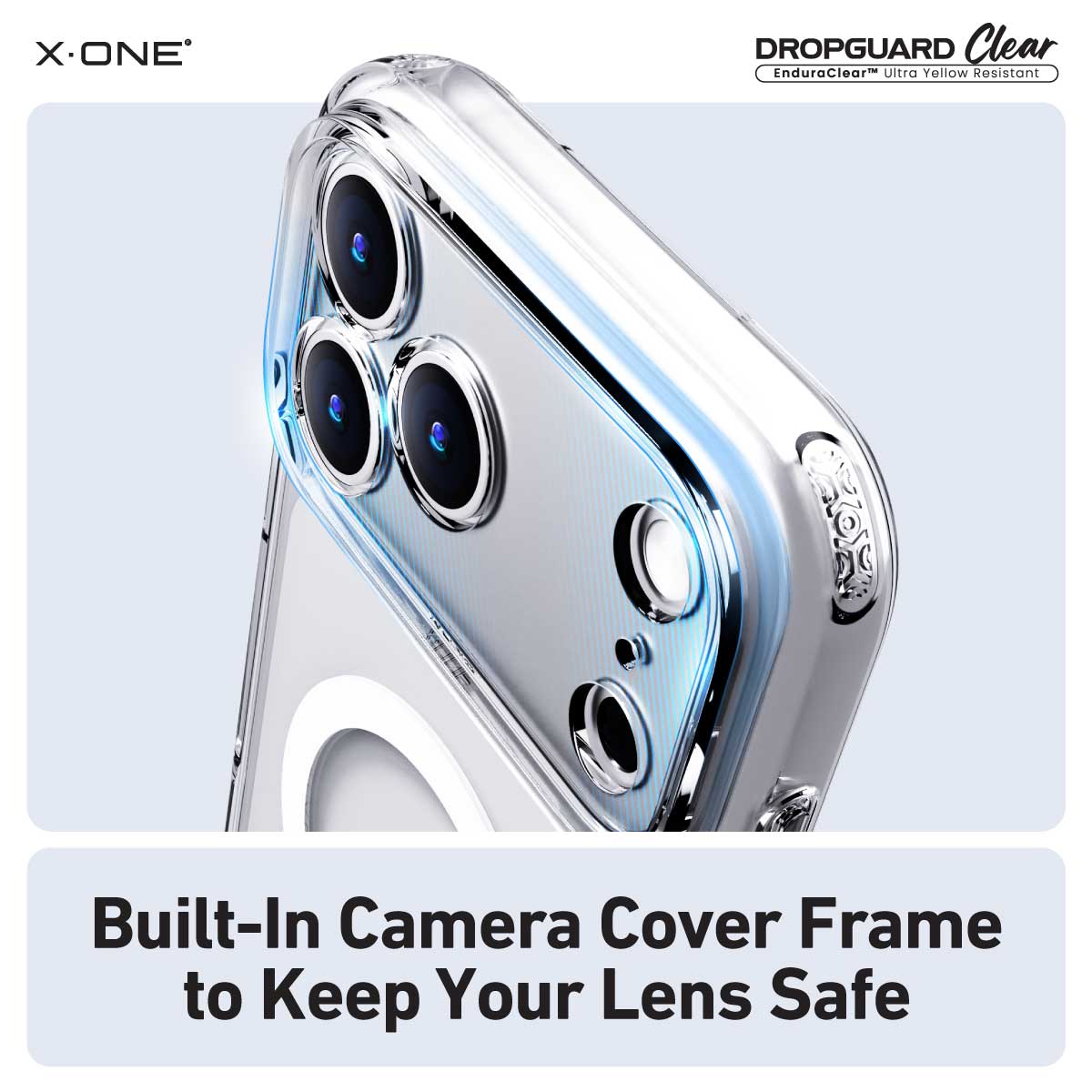 X.One Dropguard Clear Impact Protection Case with EnduraClear for iPhone 17 Series | Magsafe Compatible