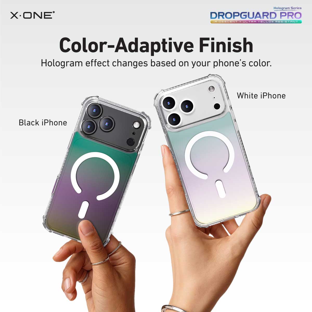 X.One Dropguard Pro Hologram Impact Protection Case with EnduraClear for iPhone 17 Series | Magsafe Compatible