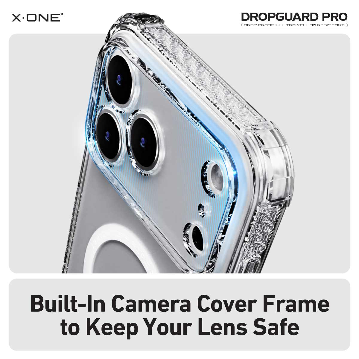 X.One Dropguard Pro Impact Protection Case with EnduraClear for iPhone 17 Series | Magsafe Compatible