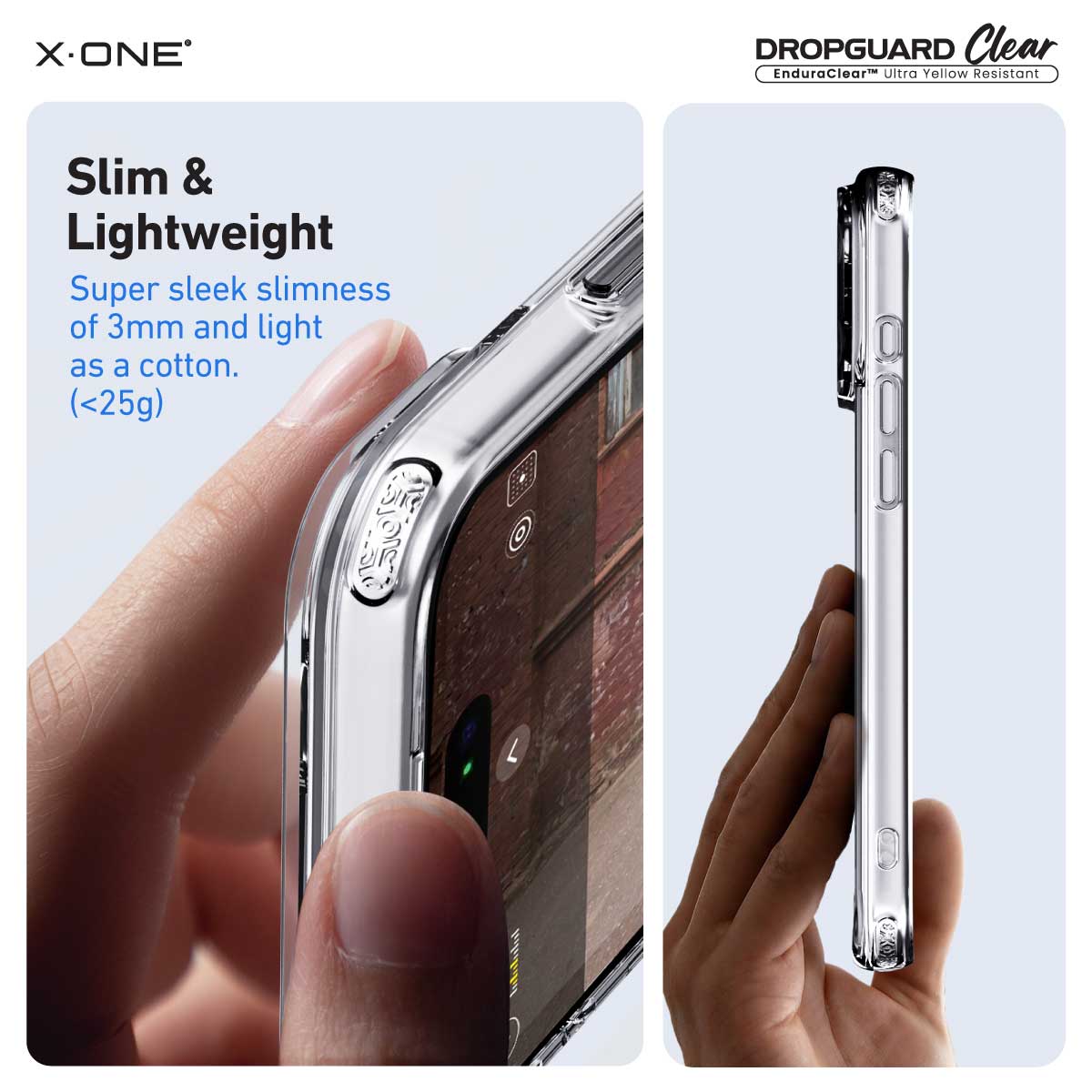 X.One Dropguard Clear Impact Protection Case with EnduraClear for iPhone 17 Series | Magsafe Compatible