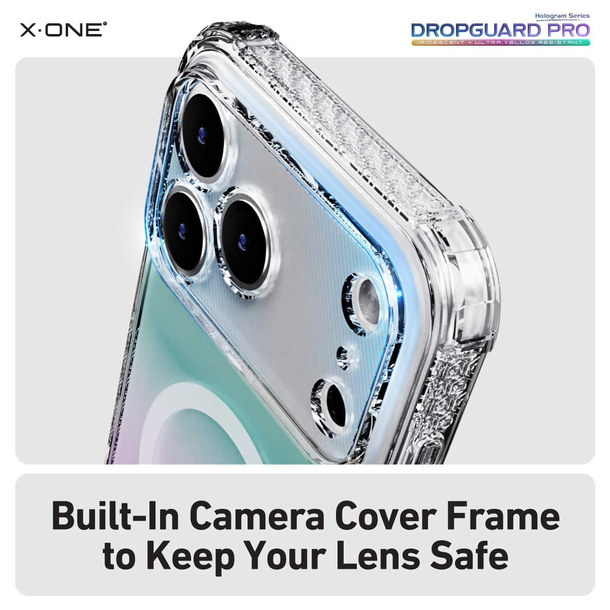 X.One Dropguard Pro Hologram Impact Protection Case with EnduraClear for iPhone 17 Series | Magsafe Compatible