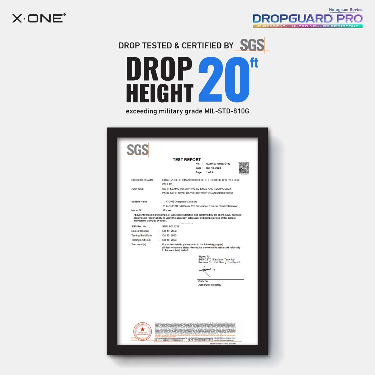 X.One Dropguard Pro Hologram Impact Protection Case with EnduraClear for iPhone 17 Series | Magsafe Compatible