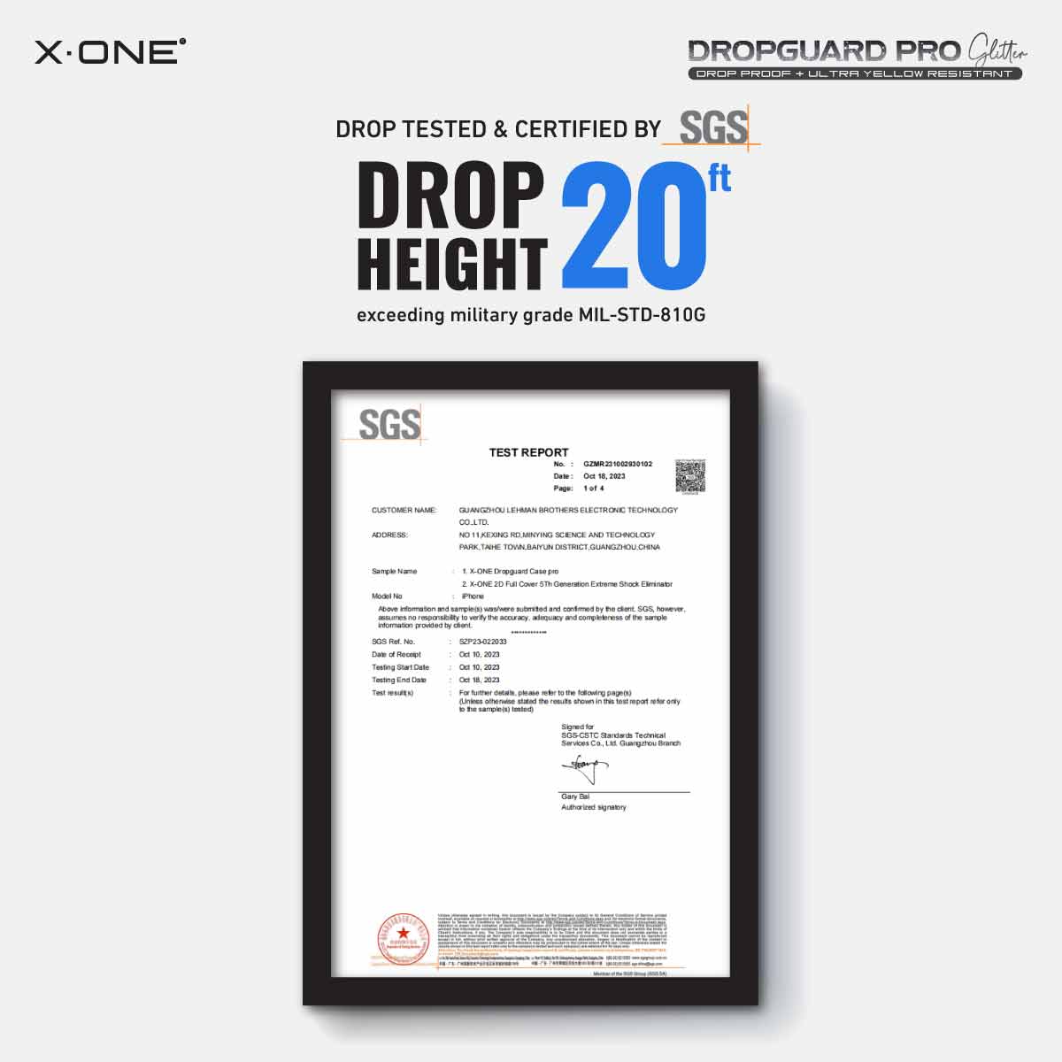 X.One Dropguard Pro Glitter Impact Protection Case with EnduraClear for iPhone 17 Series | Magsafe Compatible