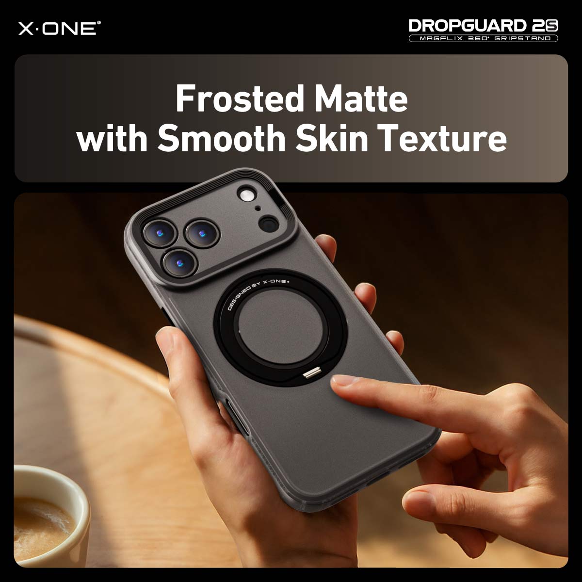 X.One Dropguard 2.0 with Gripstand Impact Protection Case for iPhone 17 Series | Magsafe Compatible