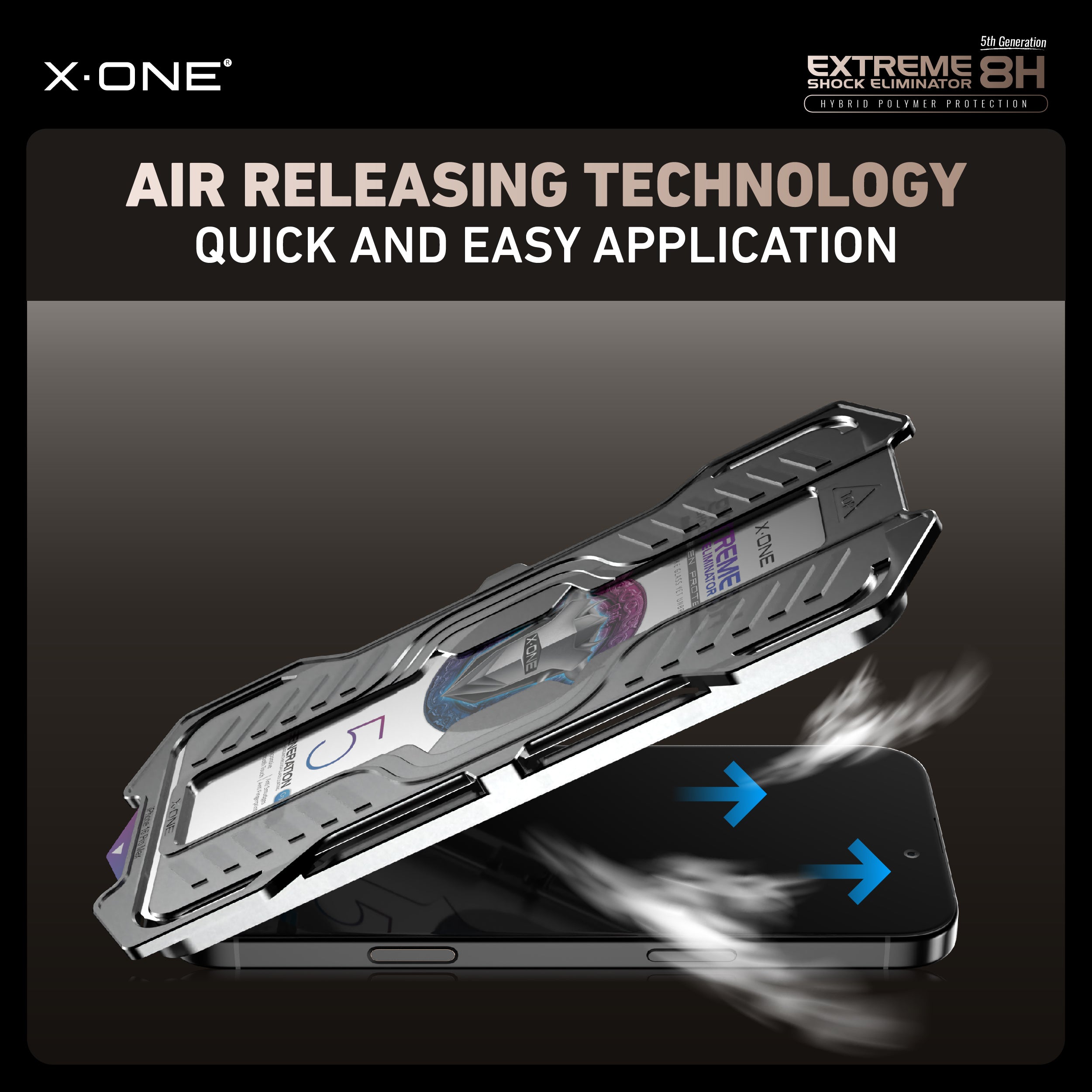 X.One® Hybrid Polymer Impact Screen Protector with Installer Kit