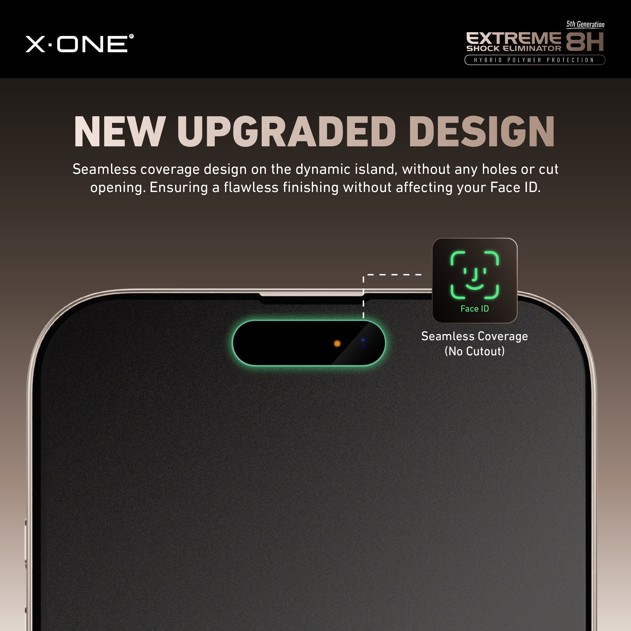 X.One® Hybrid Polymer Impact Screen Protector with Installer Kit