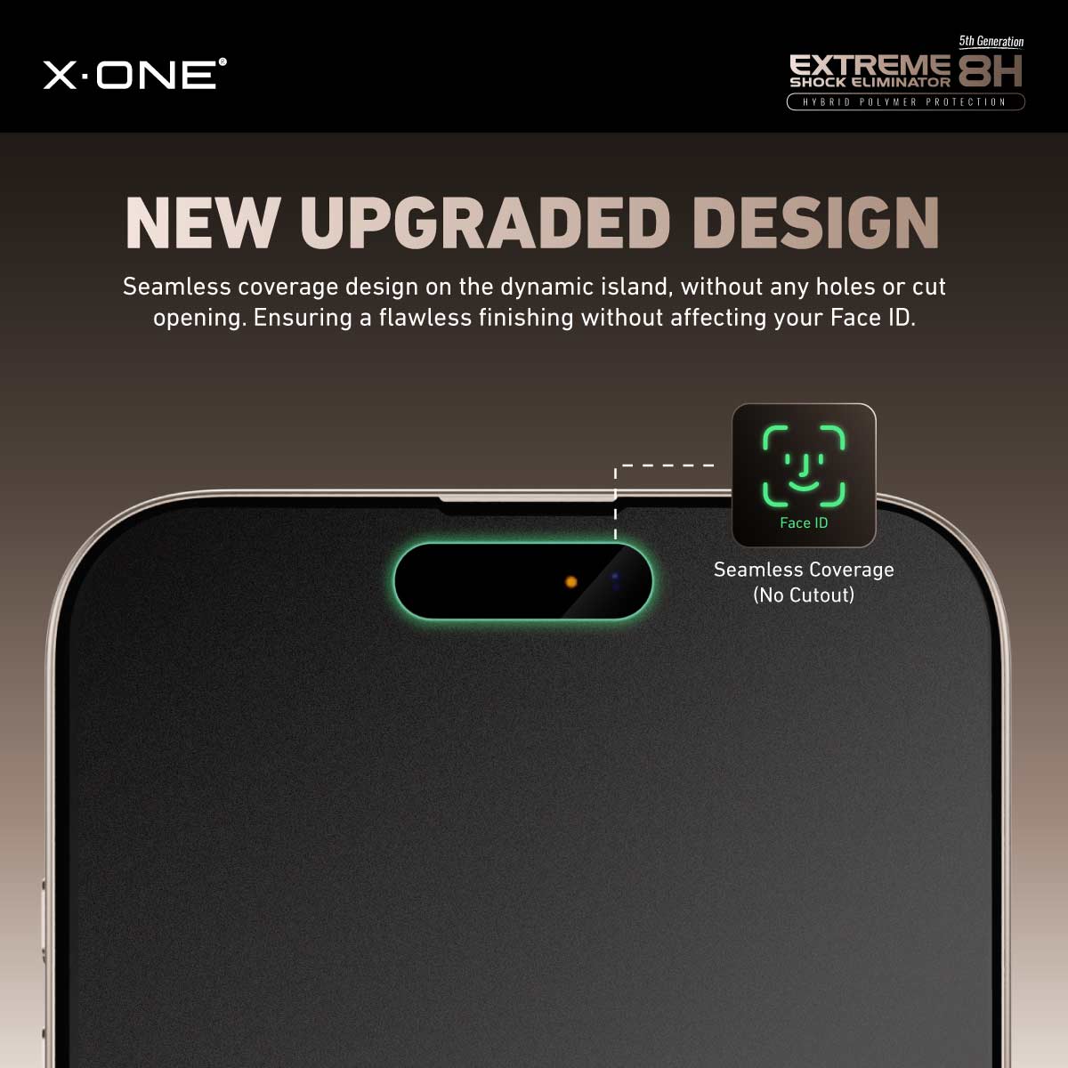 X.One® Hybrid Polymer Impact Screen Protector (Matte Gaming) with Installer Kit