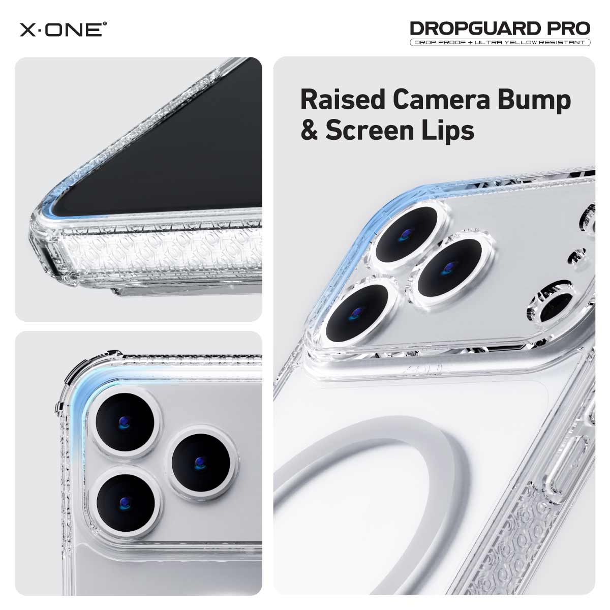 X.One Dropguard Pro Impact Protection Case with EnduraClear for iPhone 17 Series | Magsafe Compatible