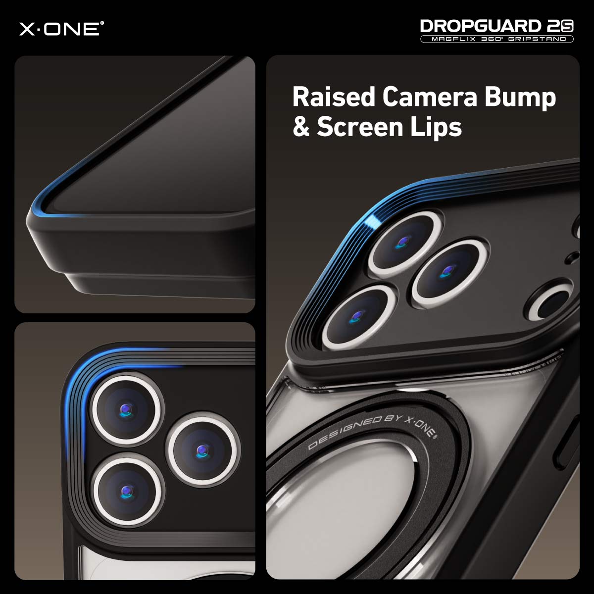 X.One Dropguard 2.0 with Gripstand Impact Protection Case for iPhone 17 Series | Magsafe Compatible