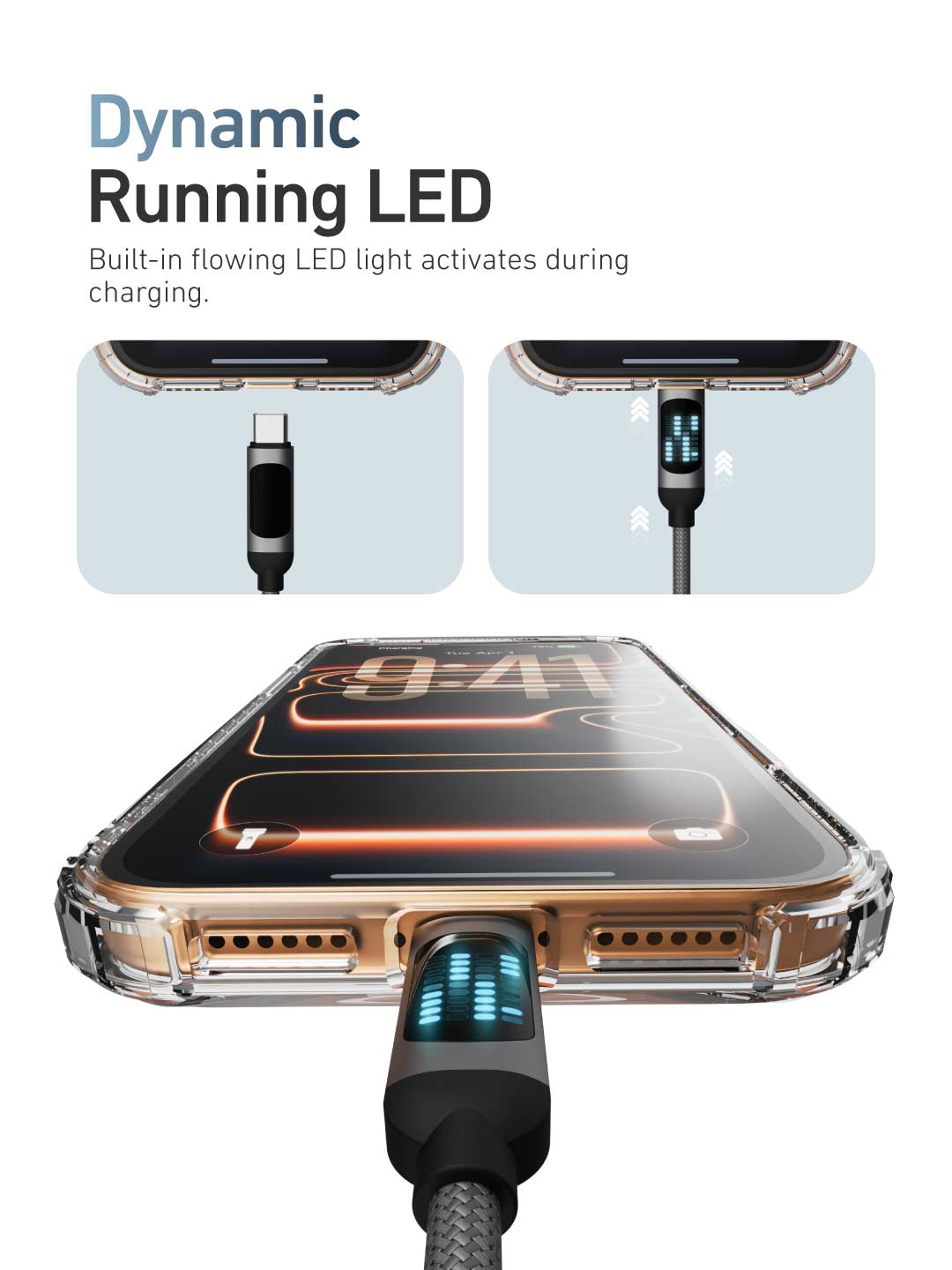 X.One® Flowlink 100W USB-C Running LED Cable — Feature 3