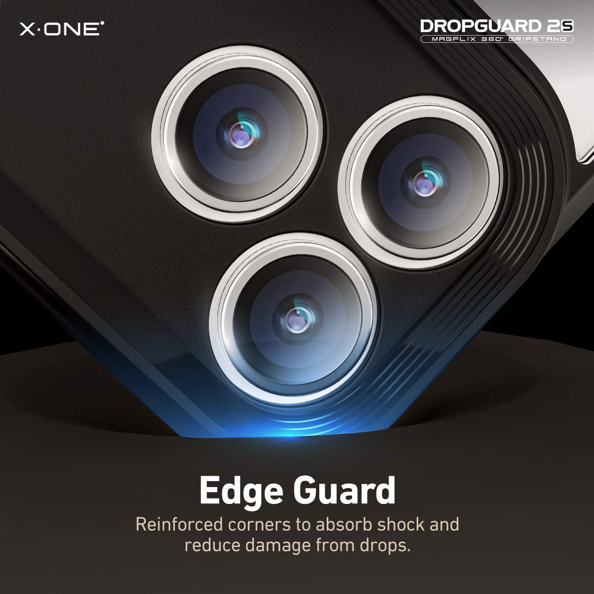 X.One Dropguard 2.0 with Gripstand Impact Protection Case for iPhone 17 Series | Magsafe Compatible