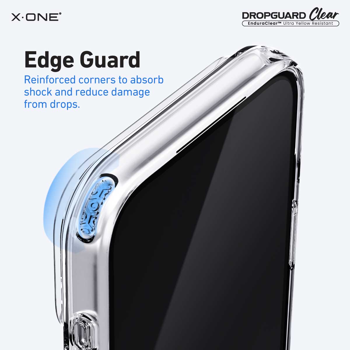 X.One Dropguard Clear Impact Protection Case with EnduraClear for iPhone 17 Series | Magsafe Compatible