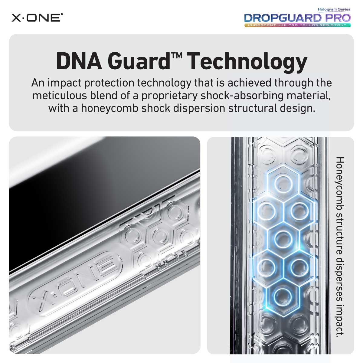 X.One Dropguard Pro Hologram Impact Protection Case with EnduraClear for iPhone 17 Series | Magsafe Compatible