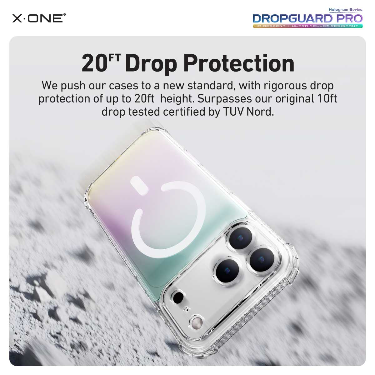 X.One Dropguard Pro Hologram Impact Protection Case with EnduraClear for iPhone 17 Series | Magsafe Compatible