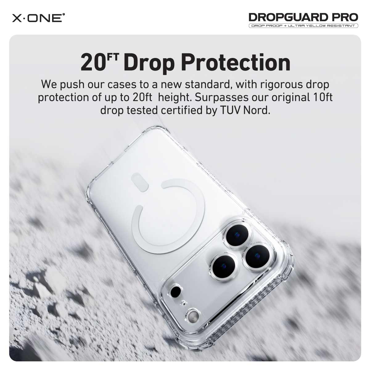 X.One Dropguard Pro Impact Protection Case with EnduraClear for iPhone 17 Series | Magsafe Compatible