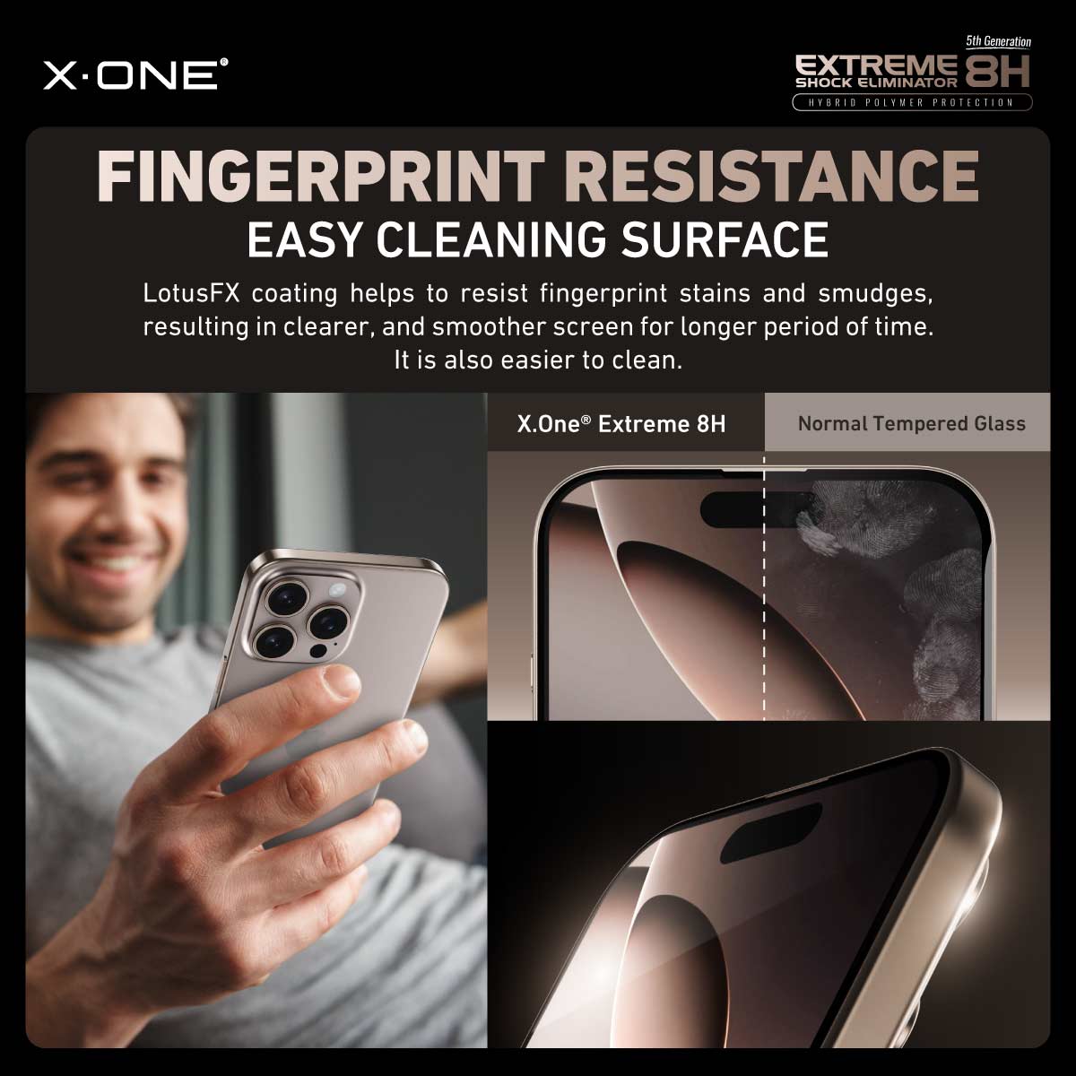 X.One® Hybrid Polymer Impact Screen Protector with Installer Kit