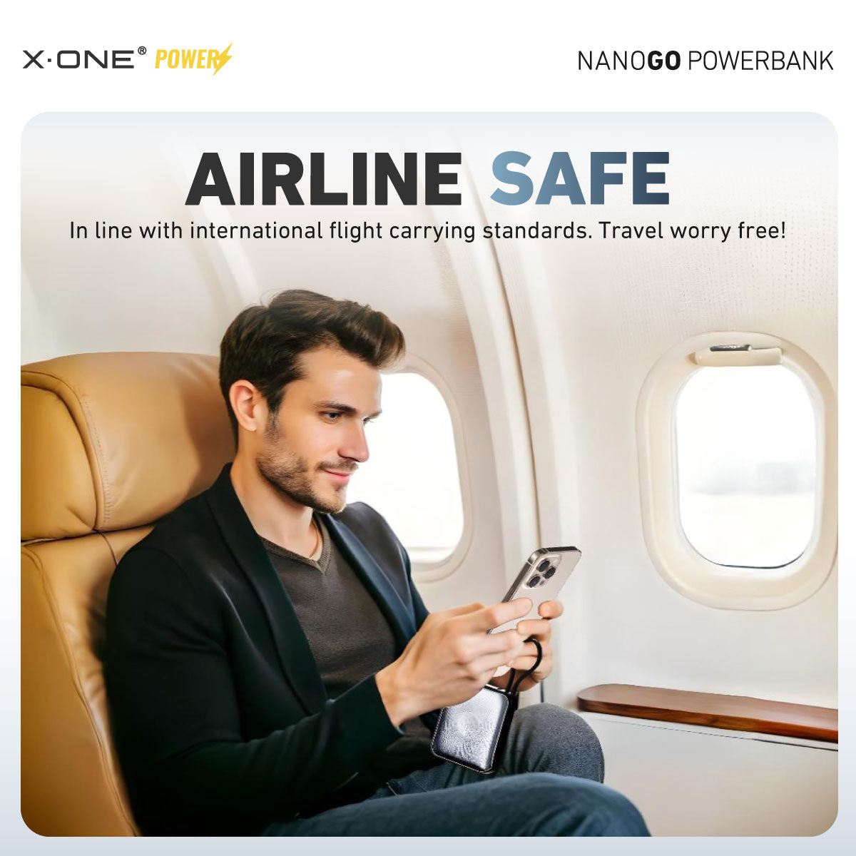 X.One® NanoGo 10000mAh PD 35W Compact Power Bank — Airline Safe