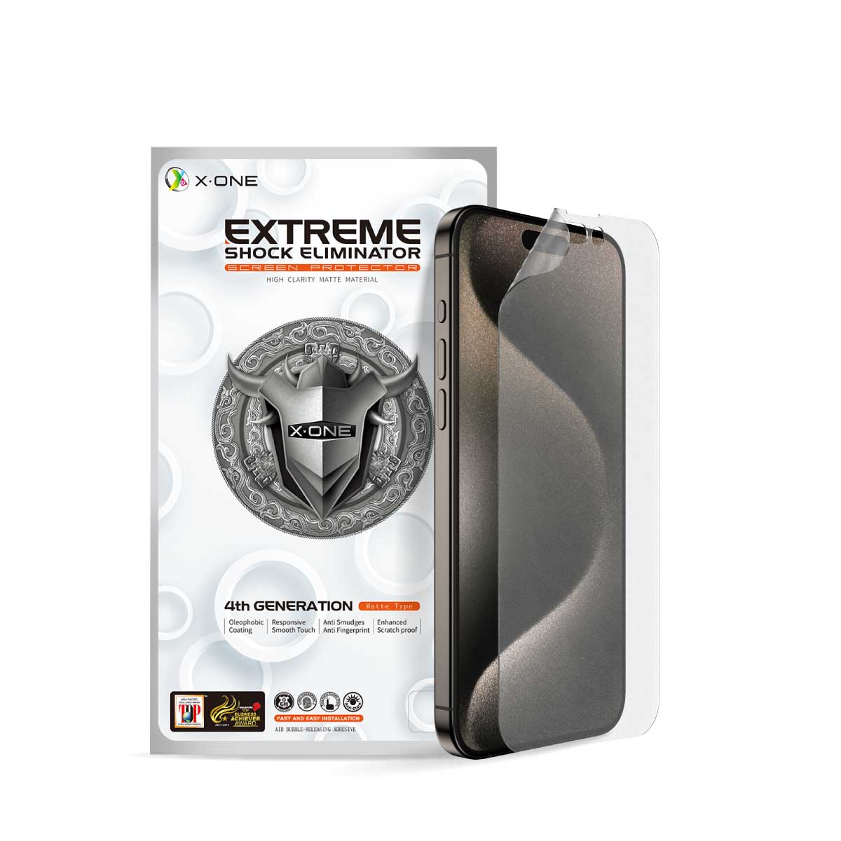 X.One® Unbreakable Hybrid Polymer Matte Screen Protector for iPhone 15 Pro Max — Matte HD