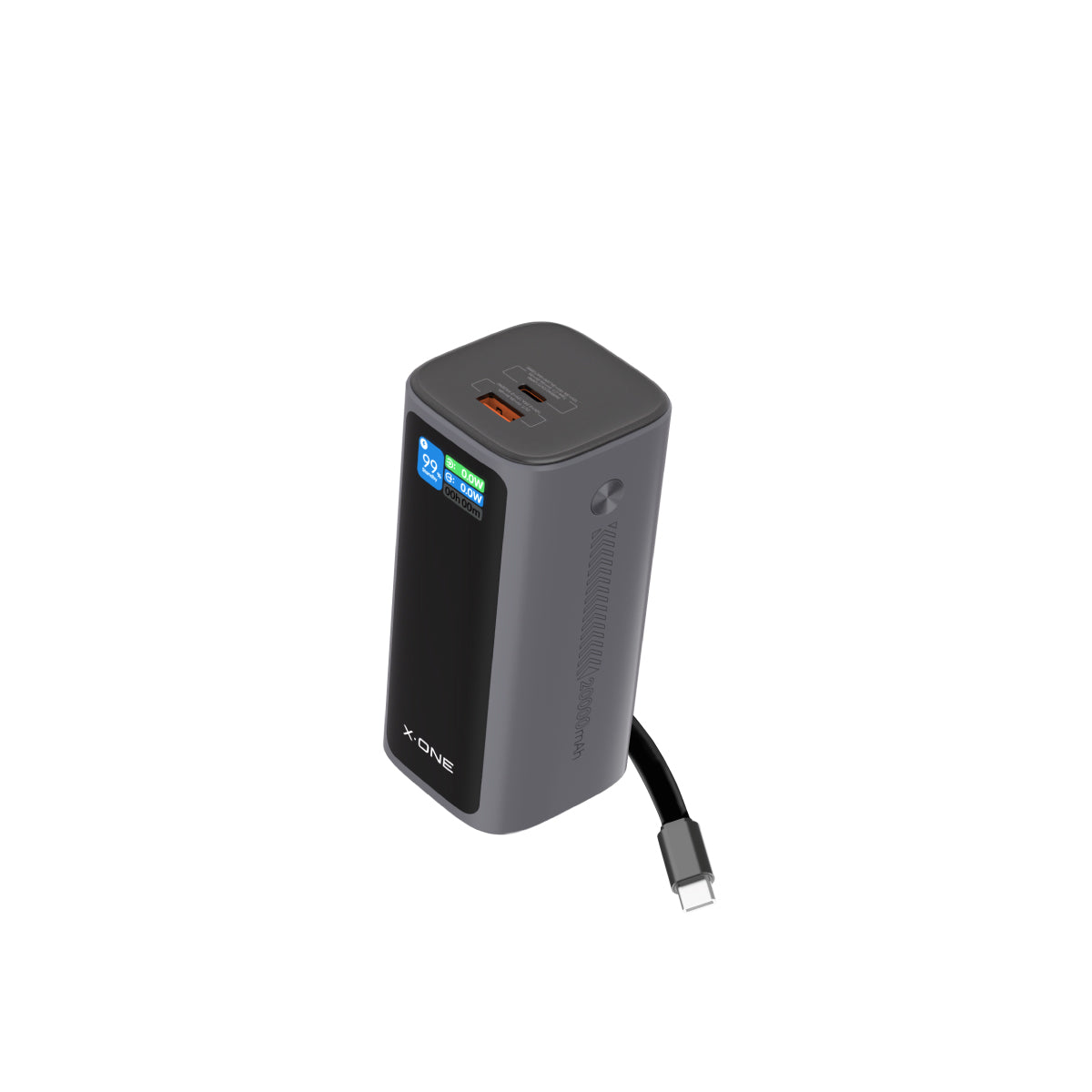 Stellar 130W 20000mAh 3-Port Fast Charging Power Bank with Retractable Cable