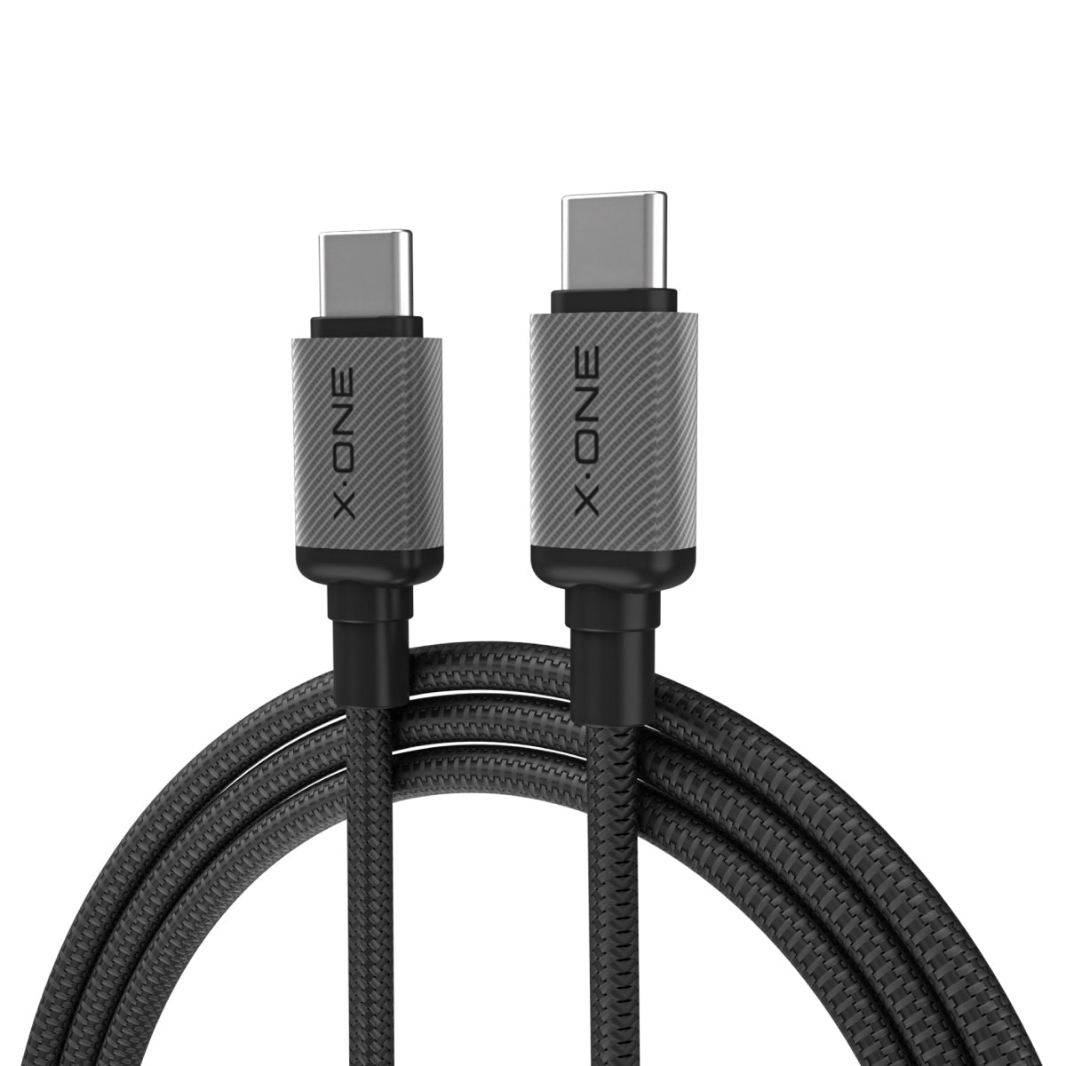 X.One® TitanFlex 240W USB-C Fast Charge Cable — Metal Wave Braid
