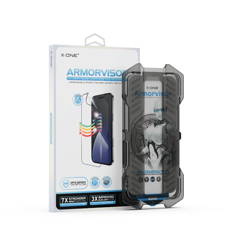 X.One® Hybrid Polymer Impact Screen Protector (Anti-Blue Light + Privacy) with Installer Kit