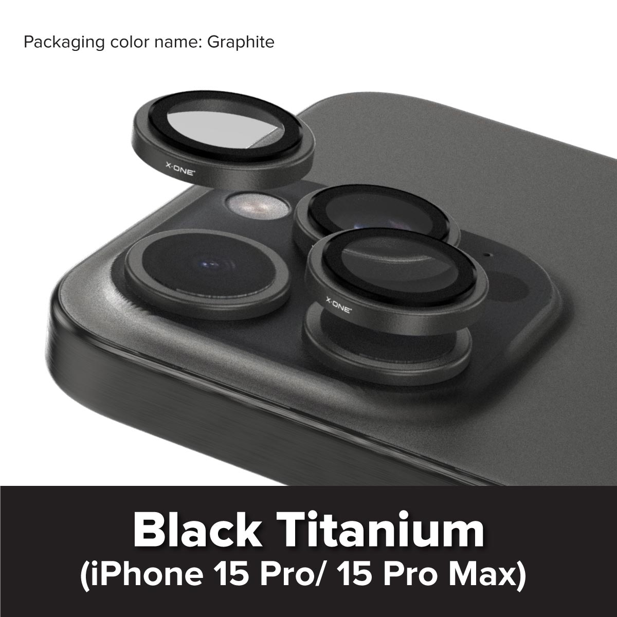 X.One® Camera Armor Pro for iPhone 15 Pro Max — Titanium Selection