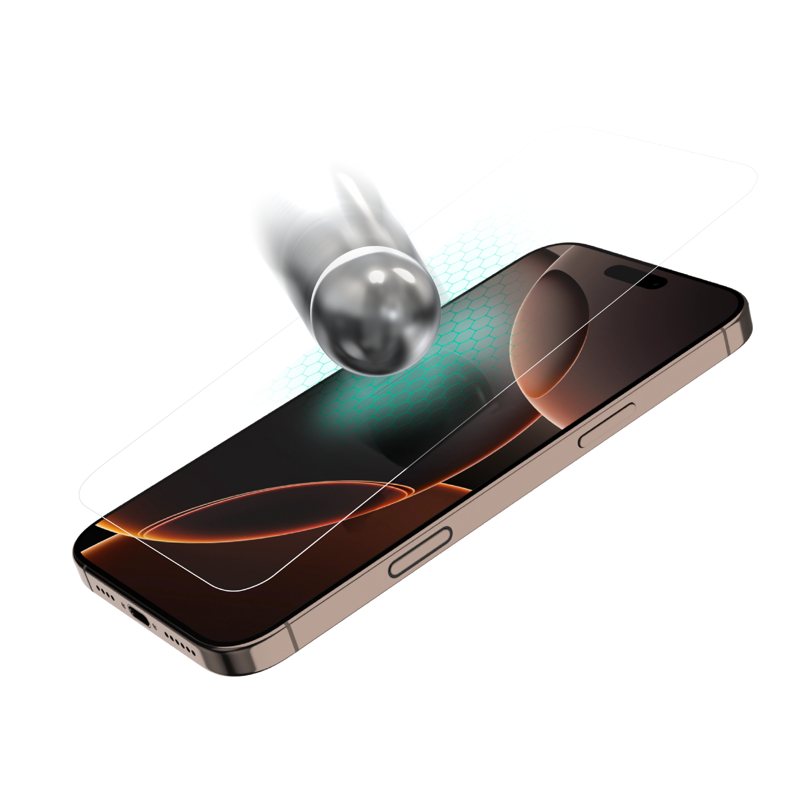 X.One® Hybrid Polymer Impact Protection Screen Protector (No Black Bezel/Full Transparency) for iPhone 16 Series