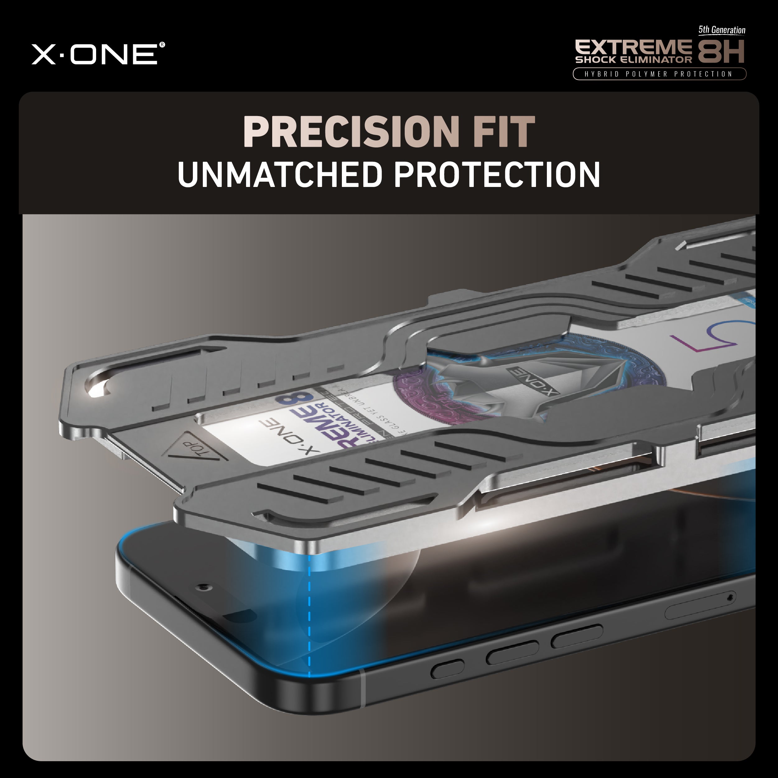 X.One® Hybrid Polymer Impact Screen Protector with Installer Kit