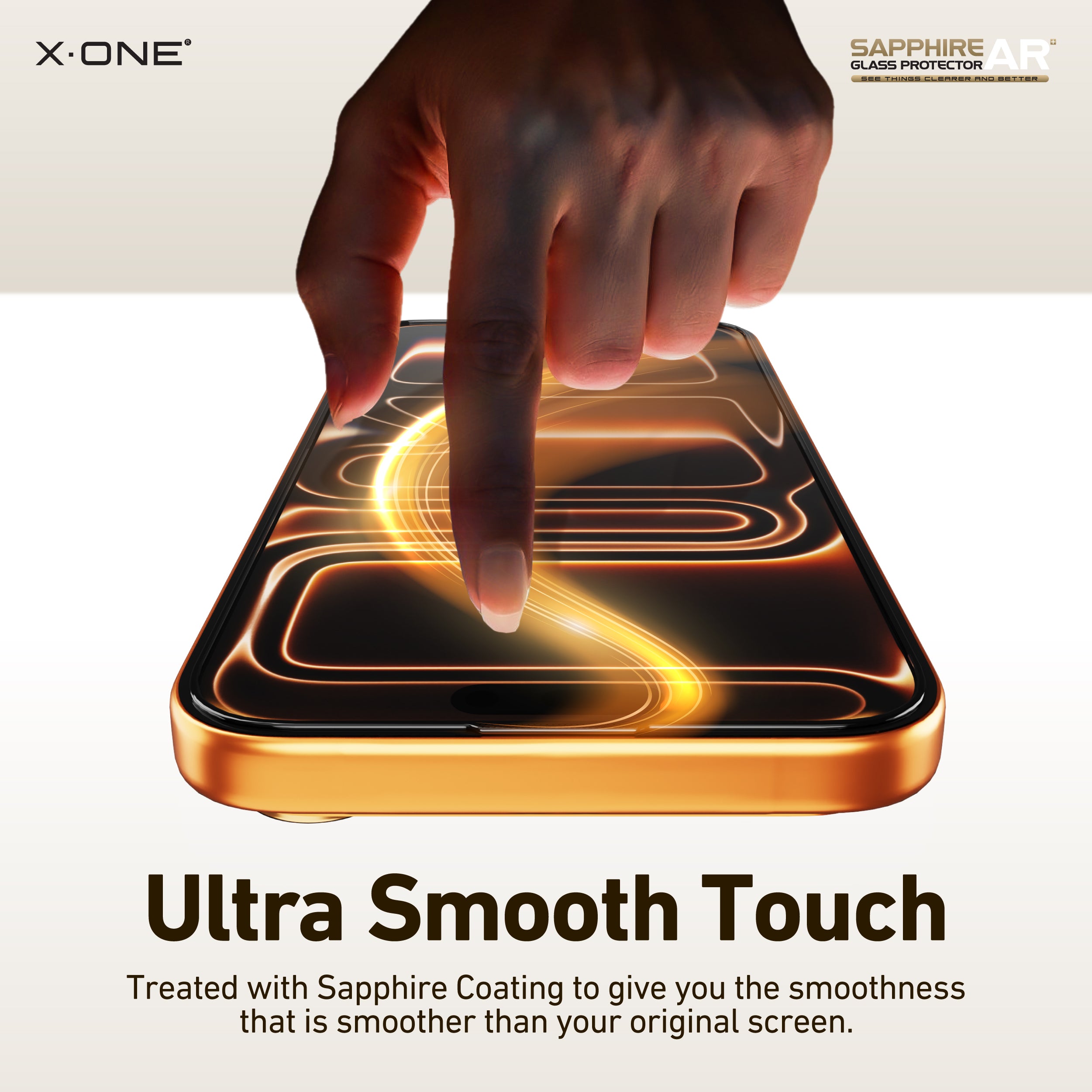 X.One Sapphire AR+ Glass Protector with Installer Kit for iPhone 17 & 16 Series