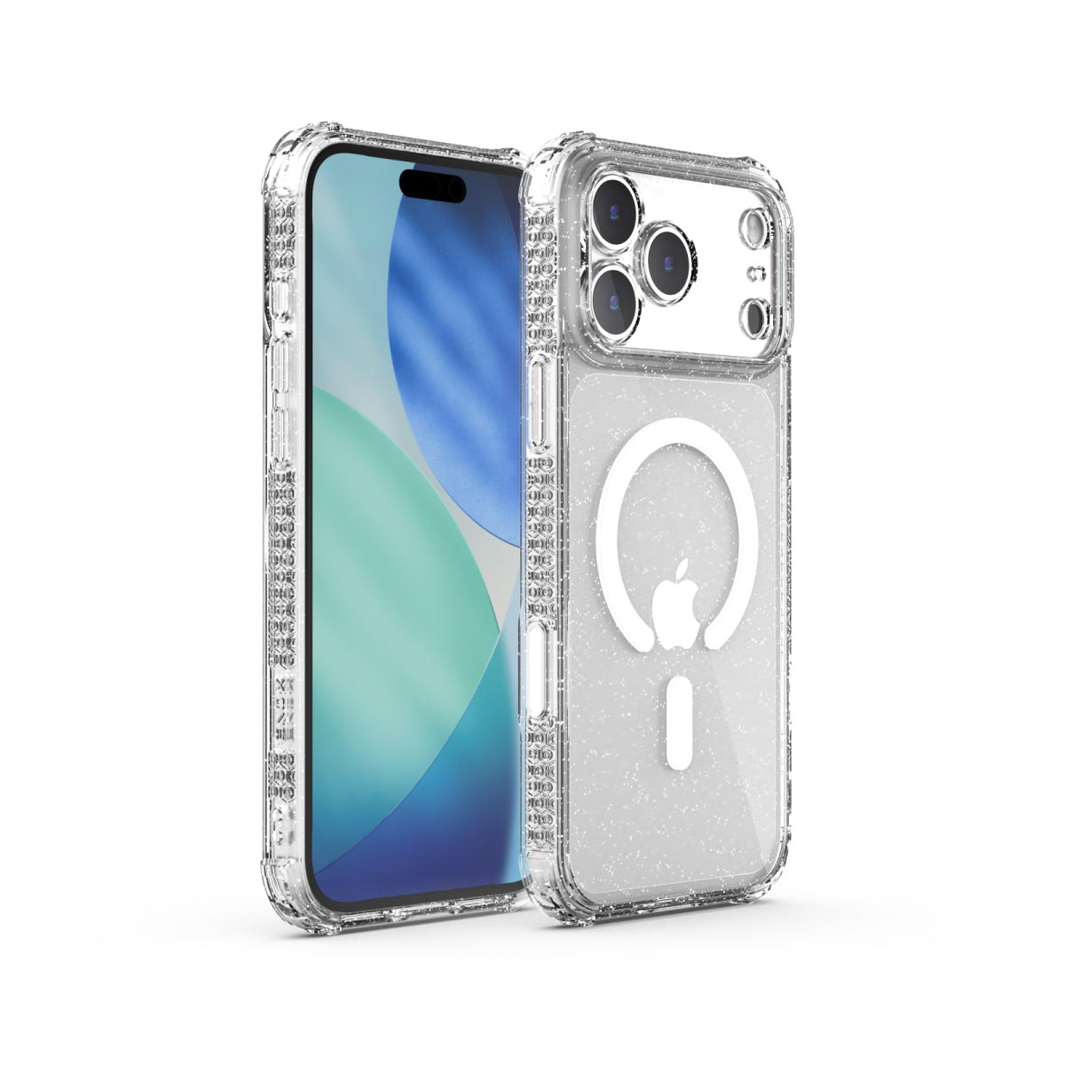 X.One Dropguard Pro Glitter Impact Protection Case with EnduraClear for iPhone 17 Series | Magsafe Compatible