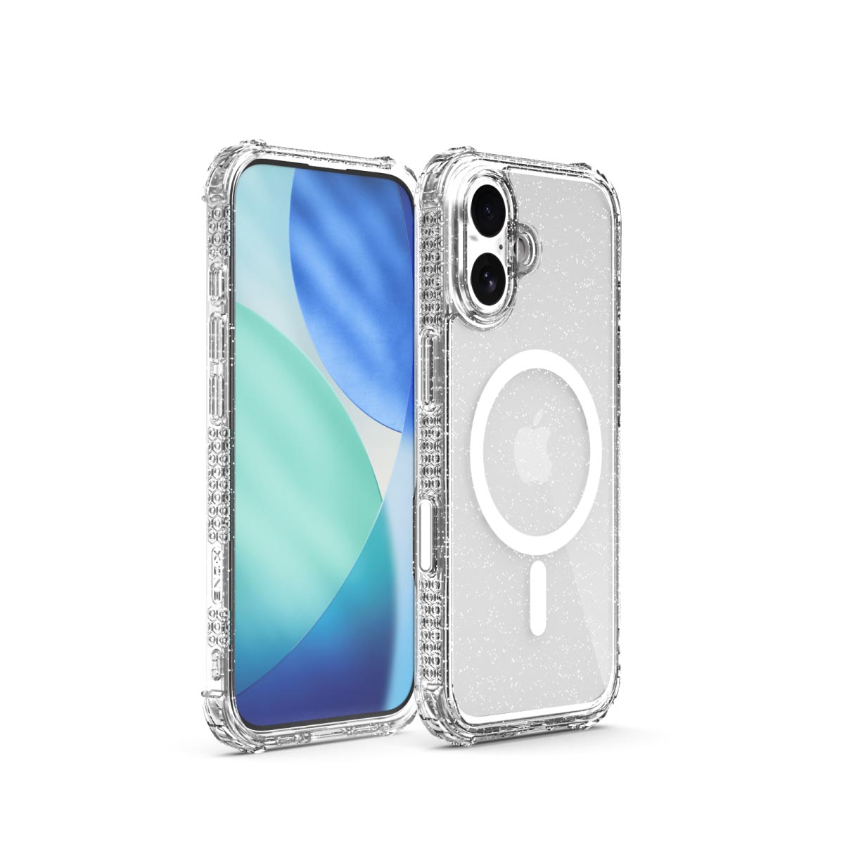 X.One Dropguard Pro Glitter Impact Protection Case with EnduraClear for iPhone 17 Series | Magsafe Compatible