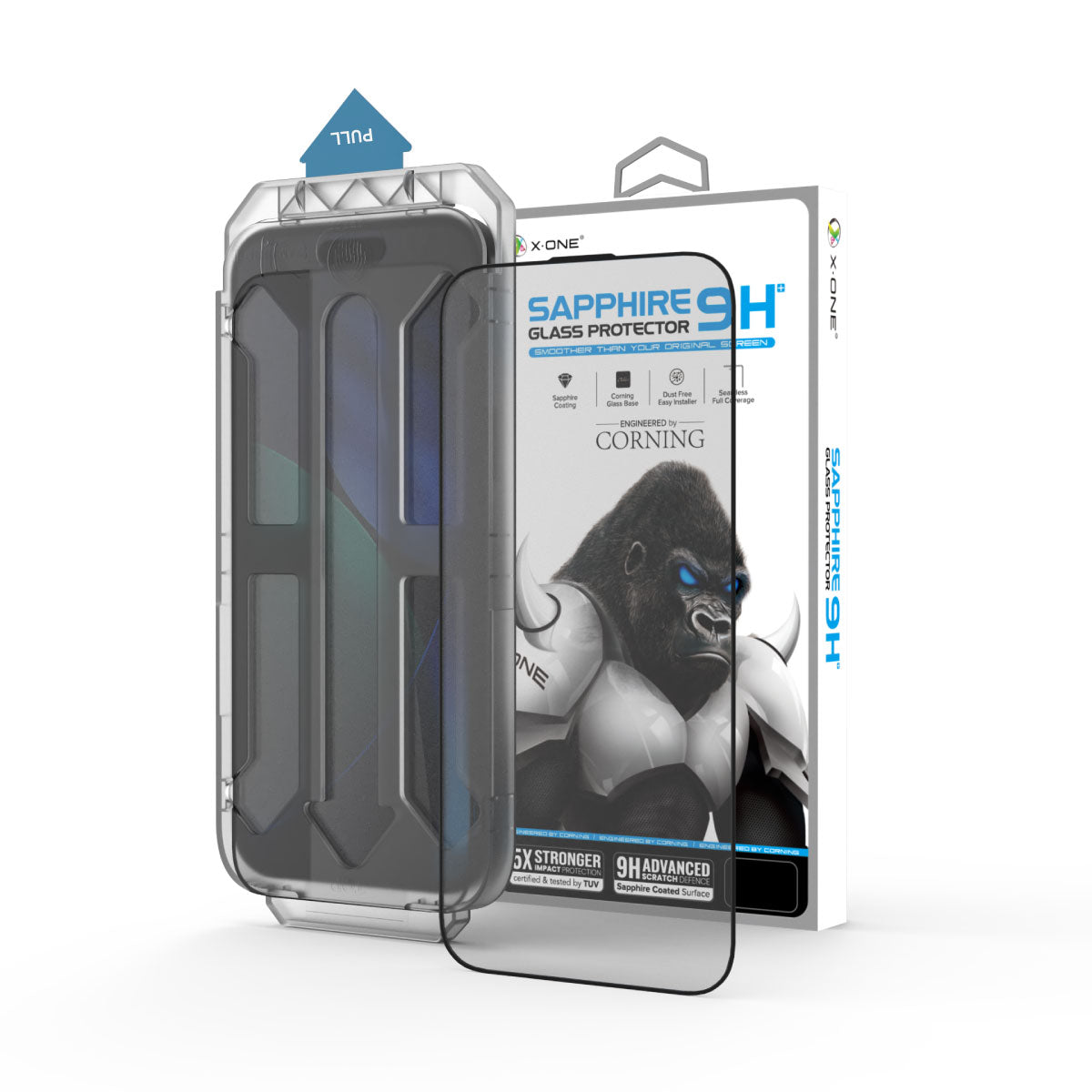 X.One® Sapphire Coated Corning Glass with Dust Free Installer Kit for iPhone