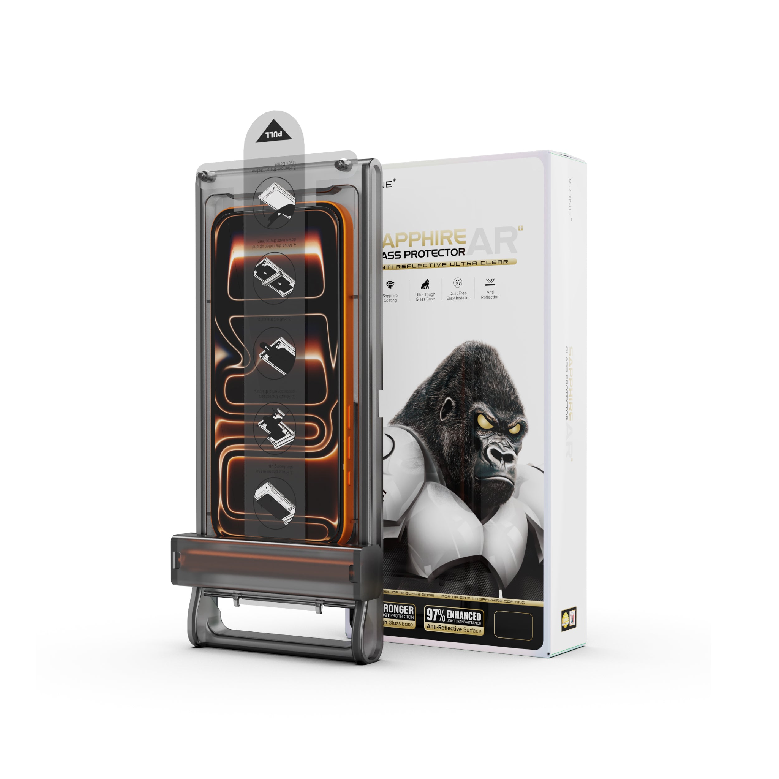 X.One Sapphire AR+ Glass Protector with Installer Kit for iPhone 17 & 16 Series