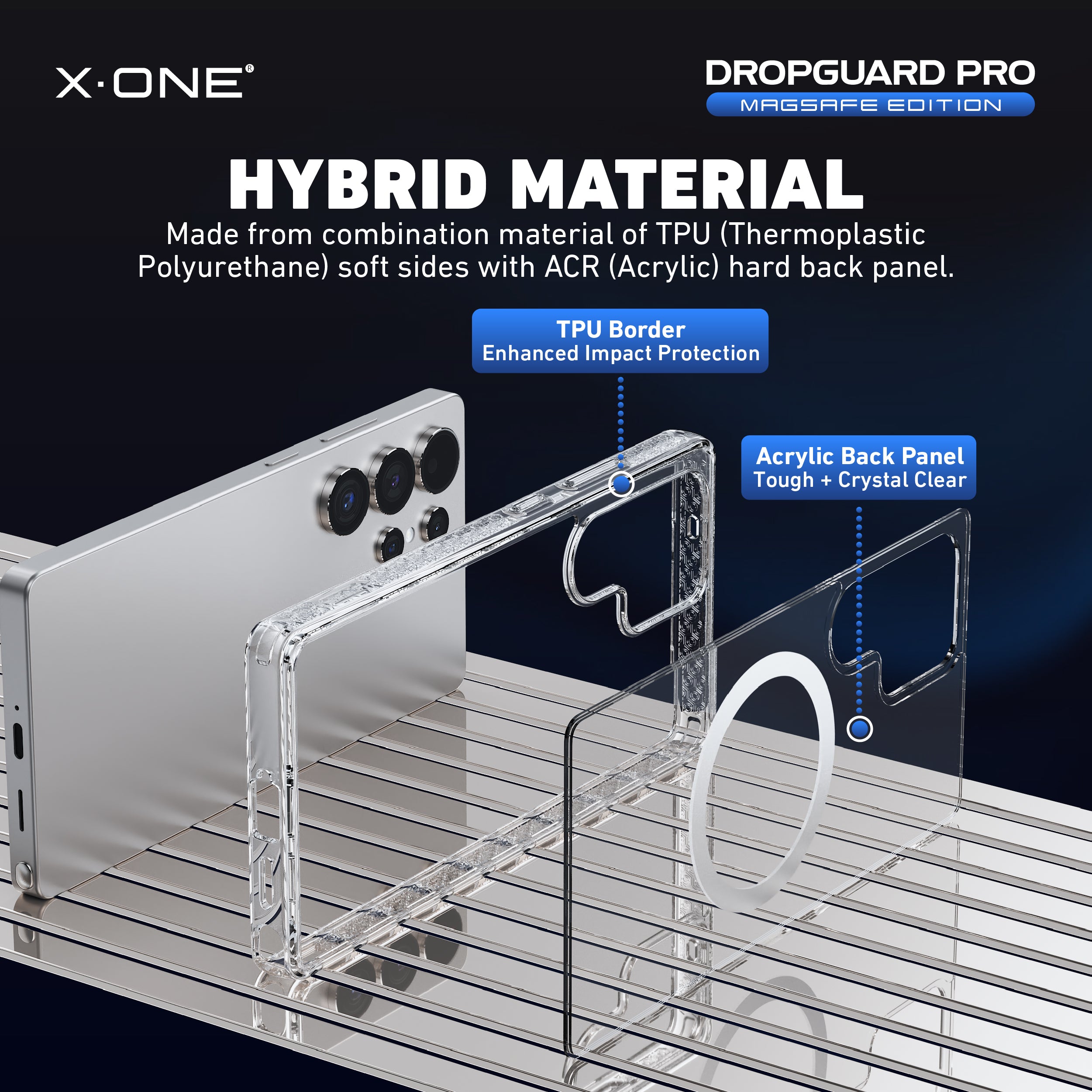 X.One® Dropguard Pro with EnduraClear (Magsafe Edition) Impact Protection Case for Galaxy S25/S24 Ultra