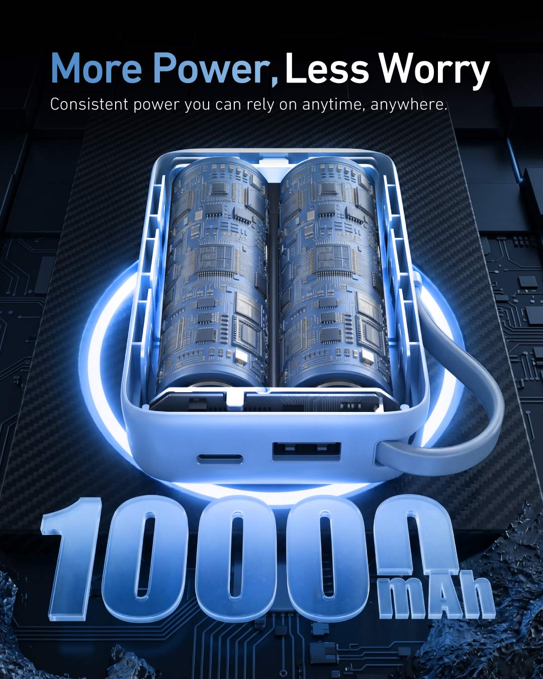 X.One® Atom Duo 10000mAh Power Bank — Battery Capacity