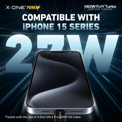 X.One® 140W GaN 6 Turbo Multi-Port Laptop Charger — iPhone 15 Compatible