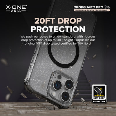 X.One® Dropguard Pro Glitter MagSafe Case for iPhone 15 Series — 20ft Drop Protection