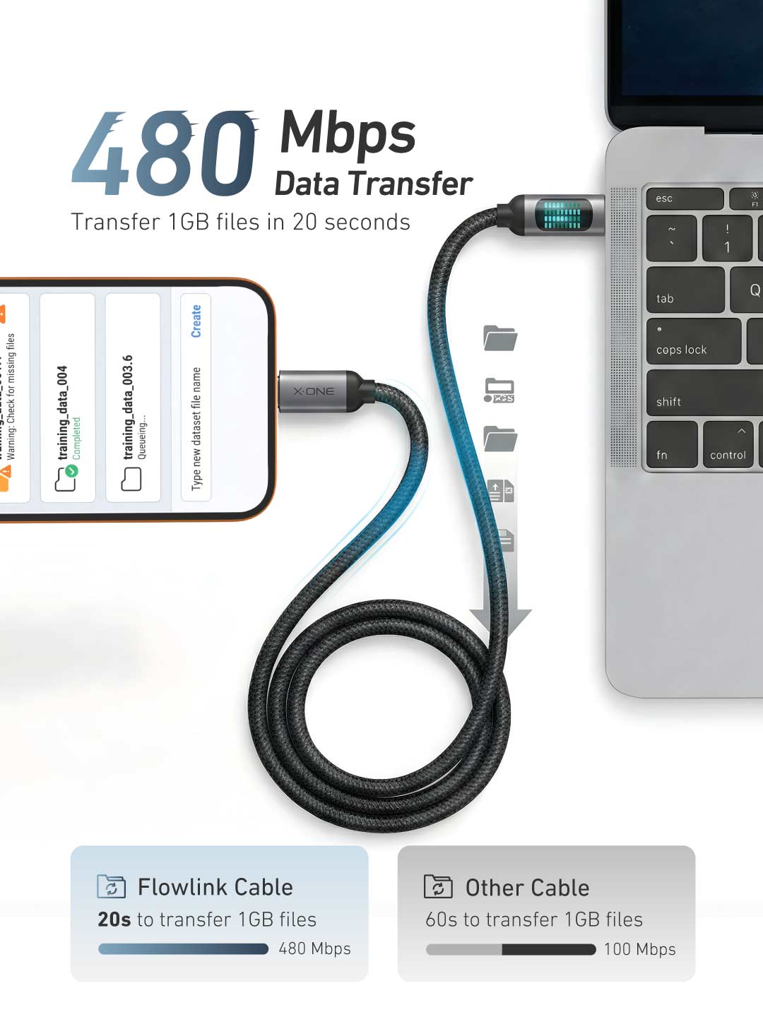 X.One® Flowlink 100W USB-C Running LED Cable — Feature 8
