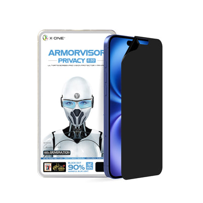 X.One® Anti Blue Light + Privacy Hybrid Polymer Screen Protector for iPhone 17 Plus