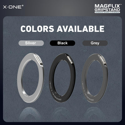 X.One® MagFlix Gripstand Magnetic Phone Ring Stand — Colours Available