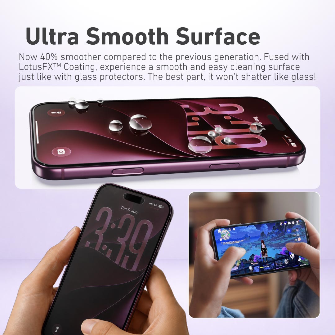 [Clear HD] Hybrid Polymer Screen Protector with Installer Kit