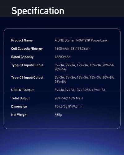 Stellar 140W 27600mAh