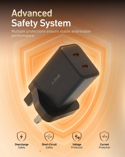 X.One® ChargeGo 45W Dual USB-C GaN Fast Charger — Feature 11