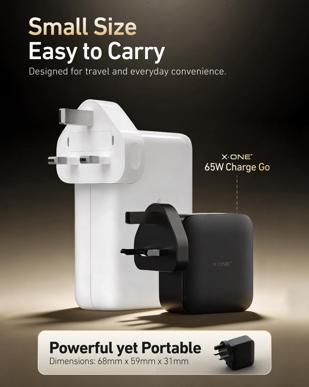 X.One® ChargeGo 65W Retractable Cable GaN Charger — Feature 8
