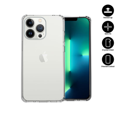 X.One® Liquid Defender Clear Case for iPhone 13 Pro — White Side View